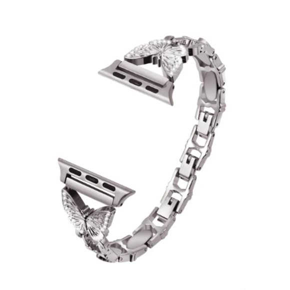 NEW Luxury Butterfly Strap Chain Stainless Band For Apple Watch - Picture 1 of 3